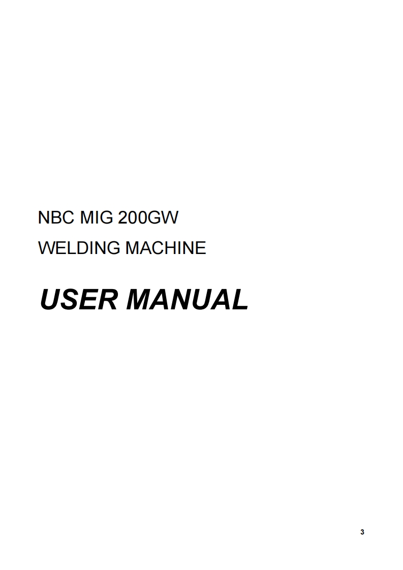 MIG-NBC-200GW-USER-MANUAL焊机操作说明书手册含电路图