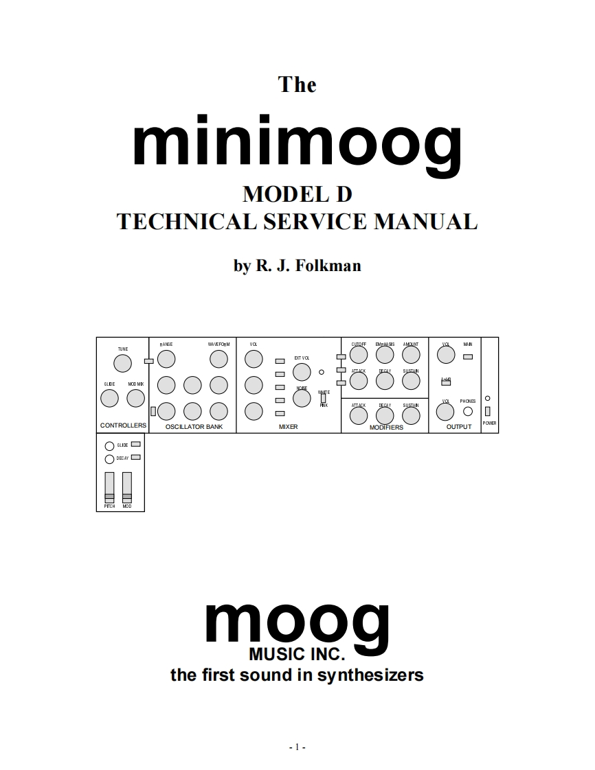 MINIMOOG-D_维修手册电器原理图