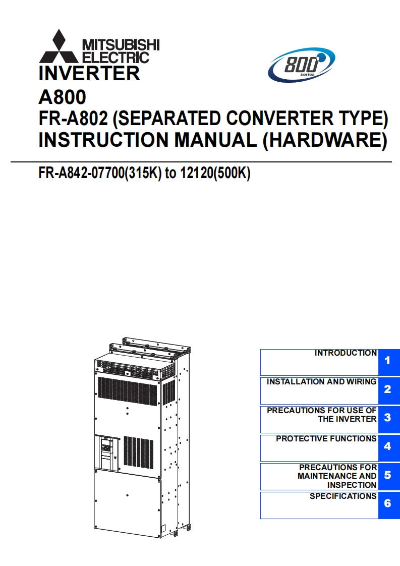 MITSUBISHI_FR-A802-SEPARATED-CONVERTER-TYPE-INSTRUCTION-MANUAL-HARDWARE