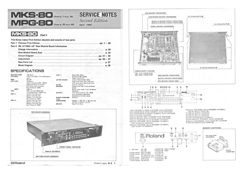 MKS-80_MPG-80_维修手册电器原理图_2nd
