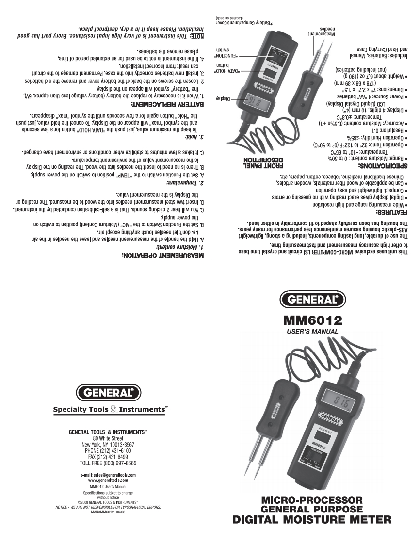 MM6012手册说明书指南061908FINAL