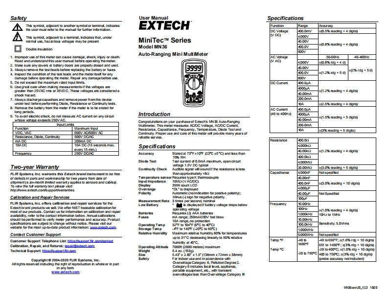 MN36_使用说明书手册-EN