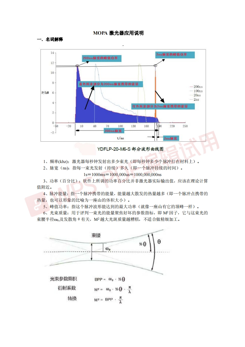 MOPA光纤激光器应用操作指导