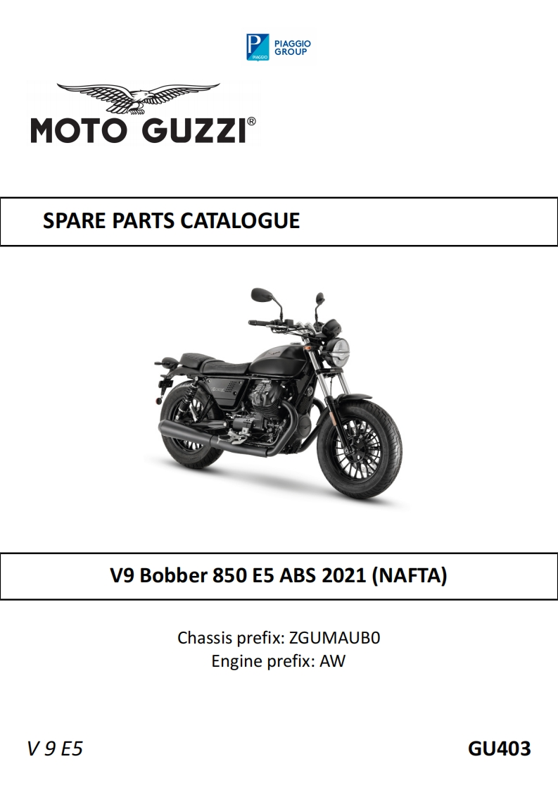 MOTOGUZZI摩托古兹摩托车2021-V9-BOBBER-E5维修操作说明书手册