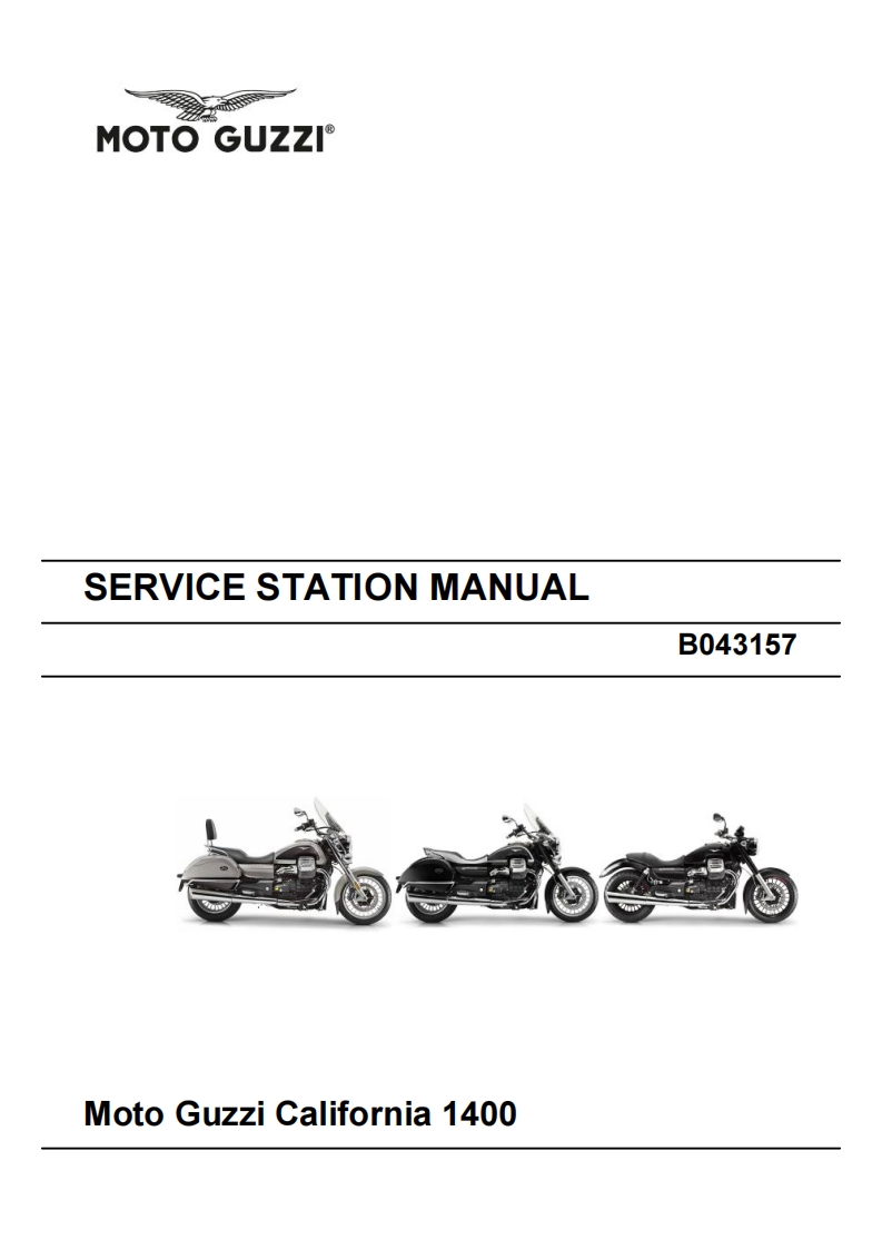 MOTOGUZZI摩托古兹摩托车California-1400维修操作说明书手册