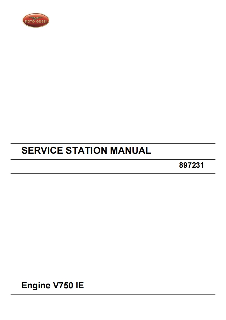 MOTOGUZZI摩托古兹摩托车Engine-V750-IE维修操作说明书手册