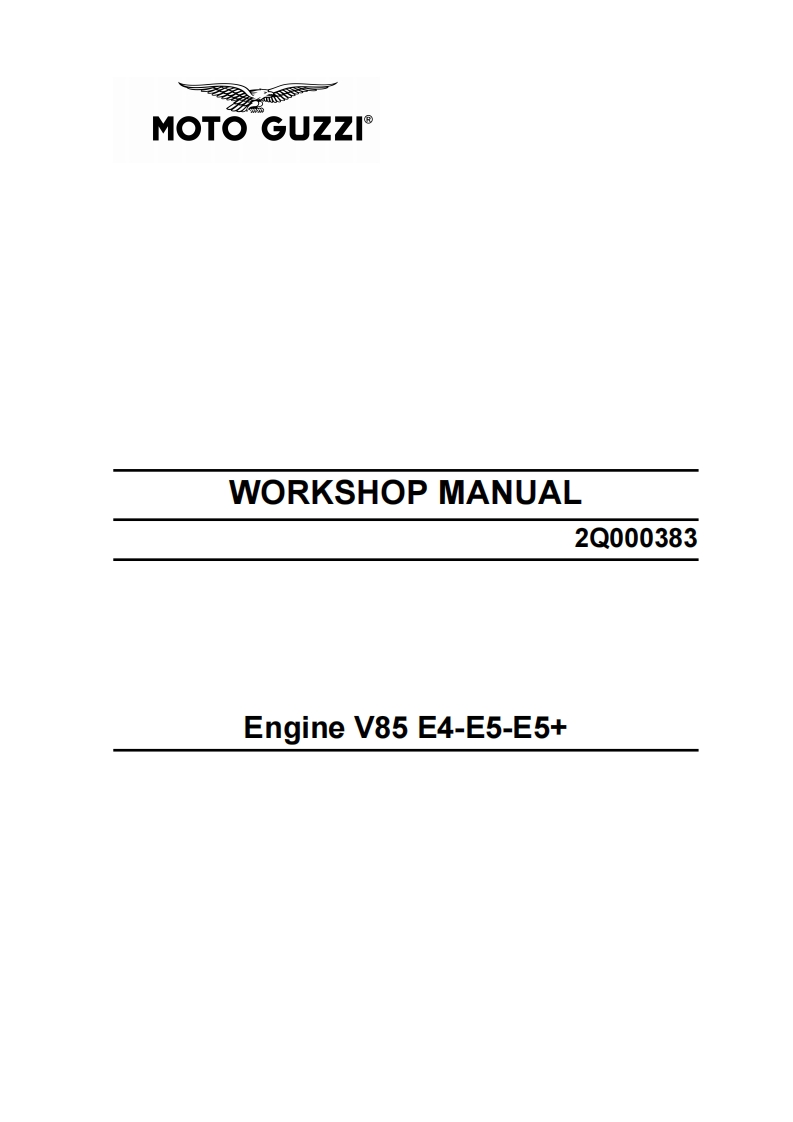 MOTOGUZZI摩托古兹摩托车MSS-Engine-V85-E4-E5-E5-2019-_en-1维修操作说明书手册