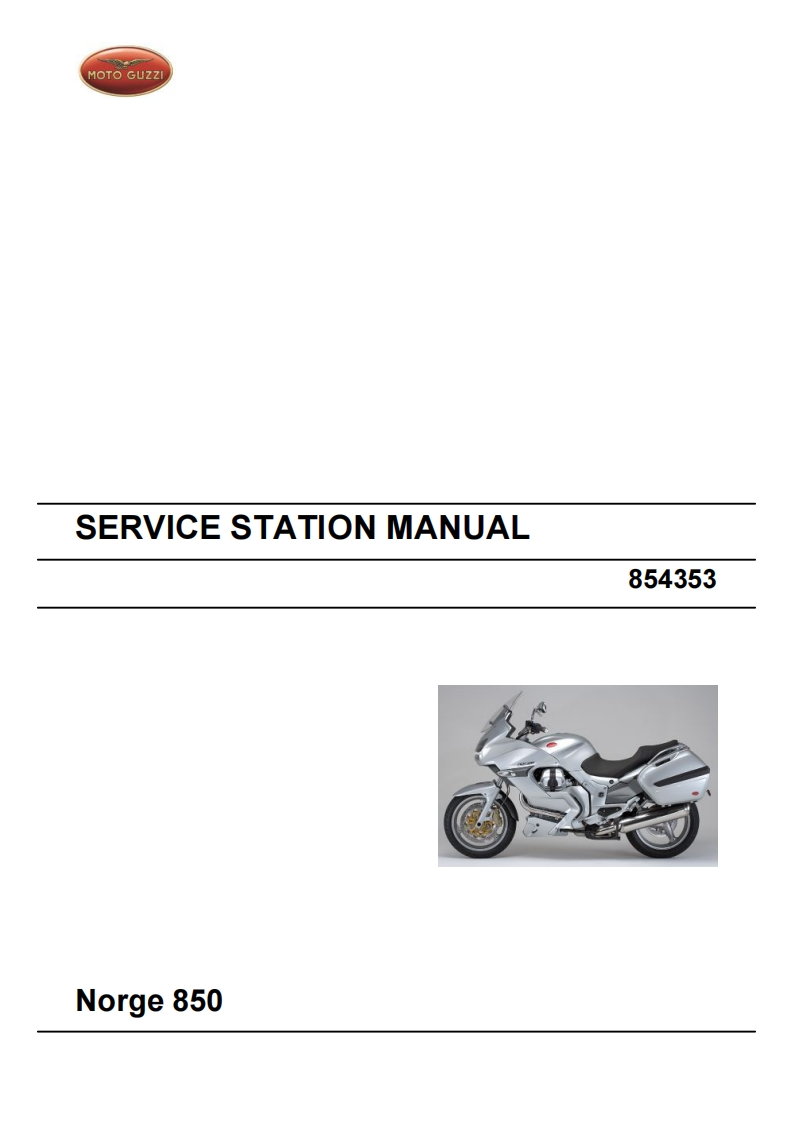 MOTOGUZZI摩托古兹摩托车Norge-850维修操作说明书手册