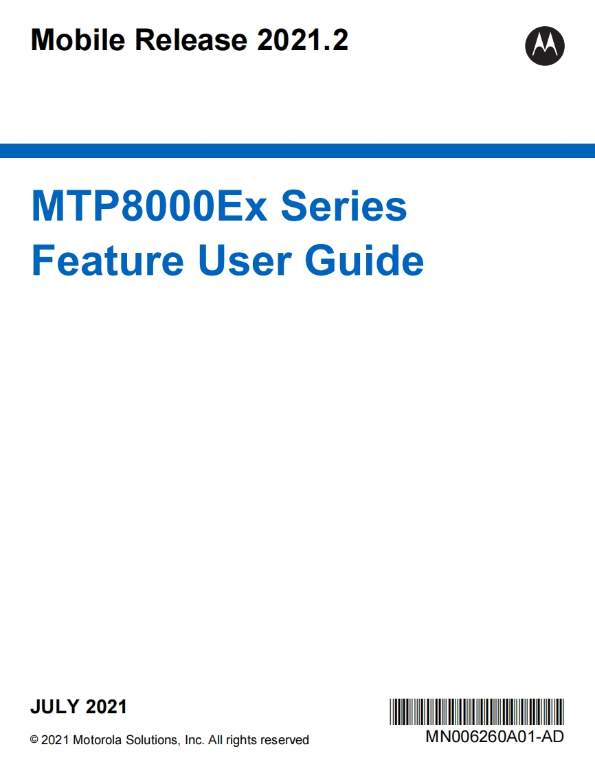 MOTOROLA-MTP8000EX-SERIES-User-Guide操作说明书手册