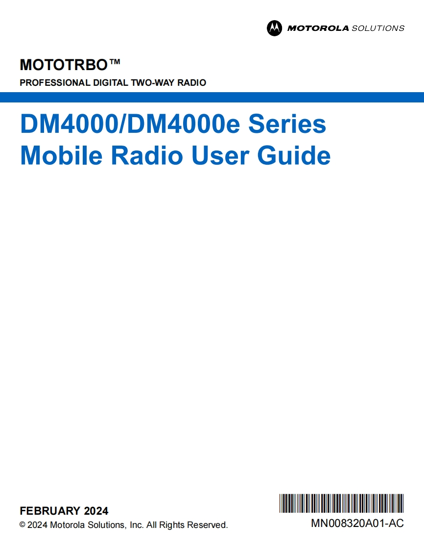 MOTOTRBO-DM4000e-SERIES-User-Guide操作说明书手册