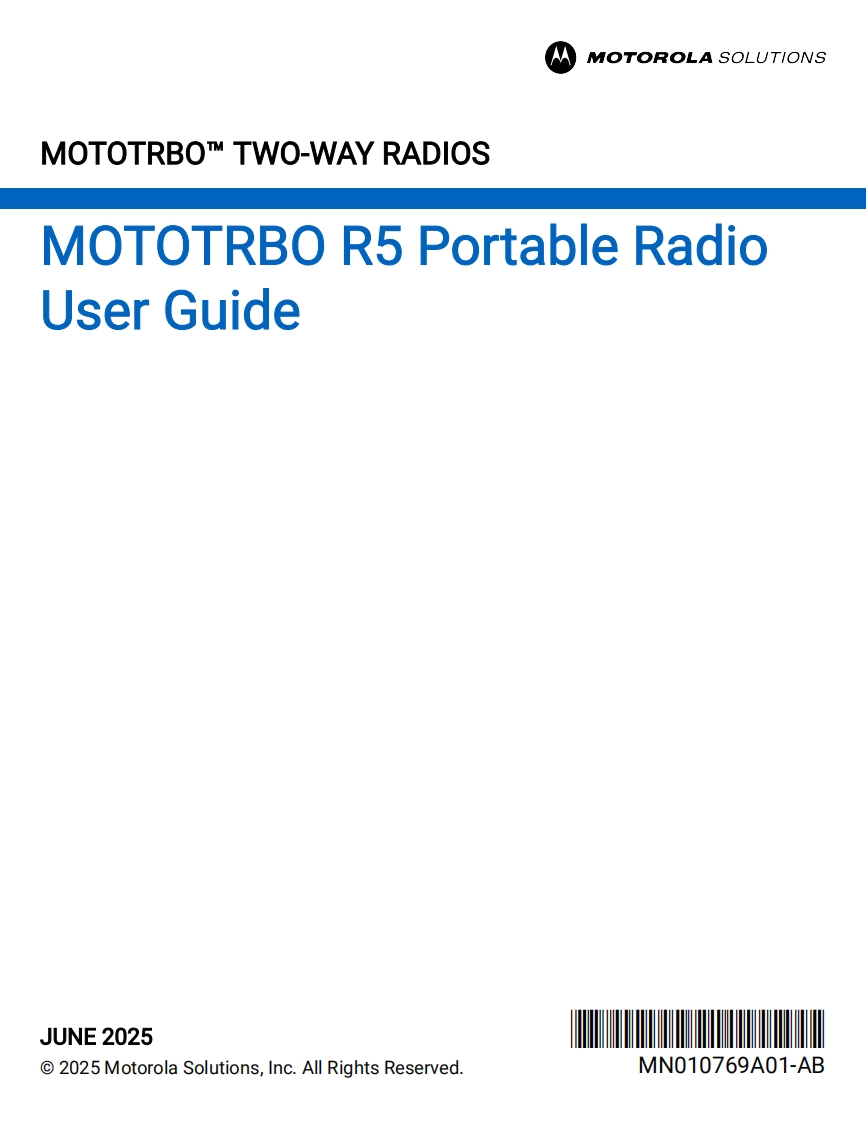 MOTOTRBO-R5-User-Guide操作说明书手册