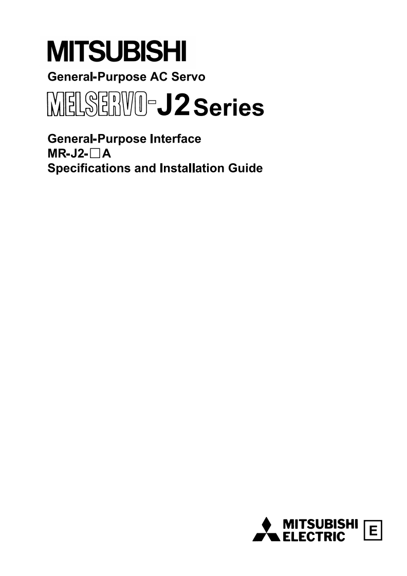 MR-J2操作说明书手册