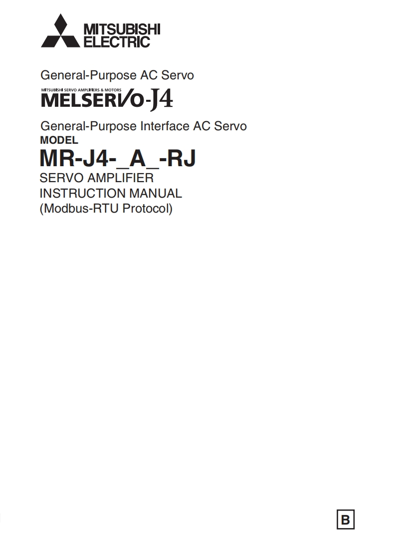 MR-J4操作说明书手册