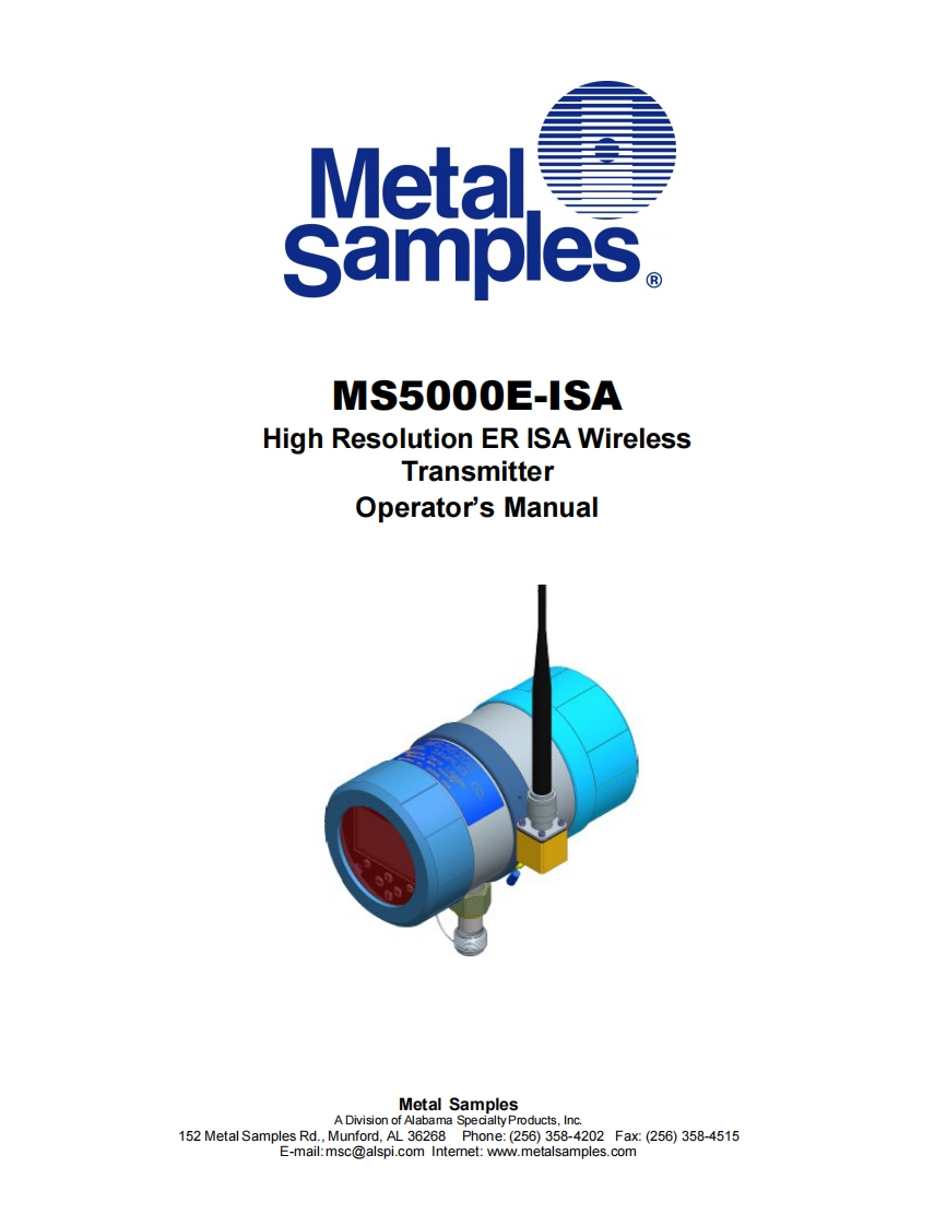MS5000E使用说明书手册