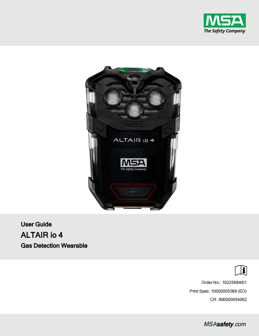 MSA-Altair-io4-使用说明书手册