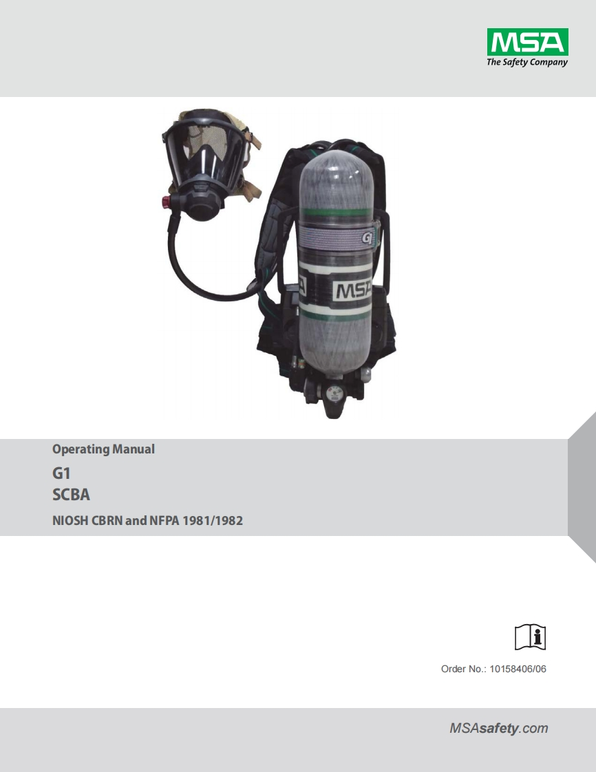 MSA_G1_SCBA_操作说明书手册