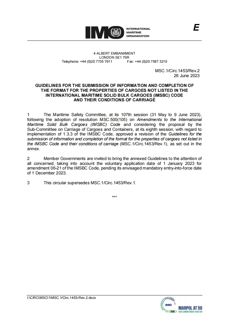 MSC.1-Circ.1453-Rev.2-GuidelinesForTheSubmissionOfInformationAndCompletionOfTheFormatForThePropertie...(Secretariat)