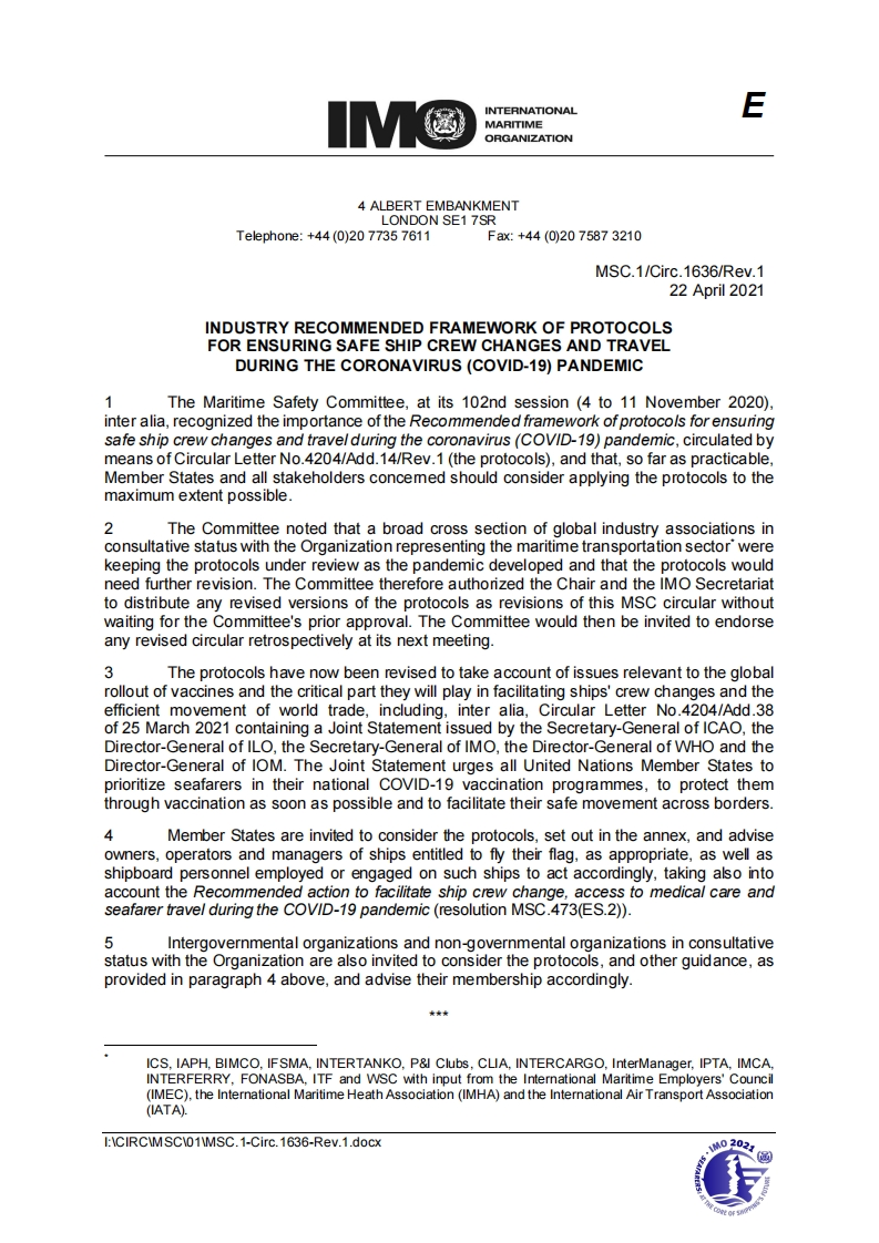 MSC.1-Circ.1636-IndustryRecommendedFrameworkOfProtocolsForEnsuringSafeShipCrewChangesAndTravel