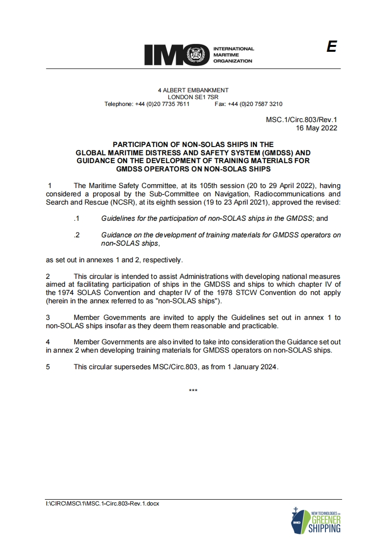 MSC.1-Circ.803-Rev.1