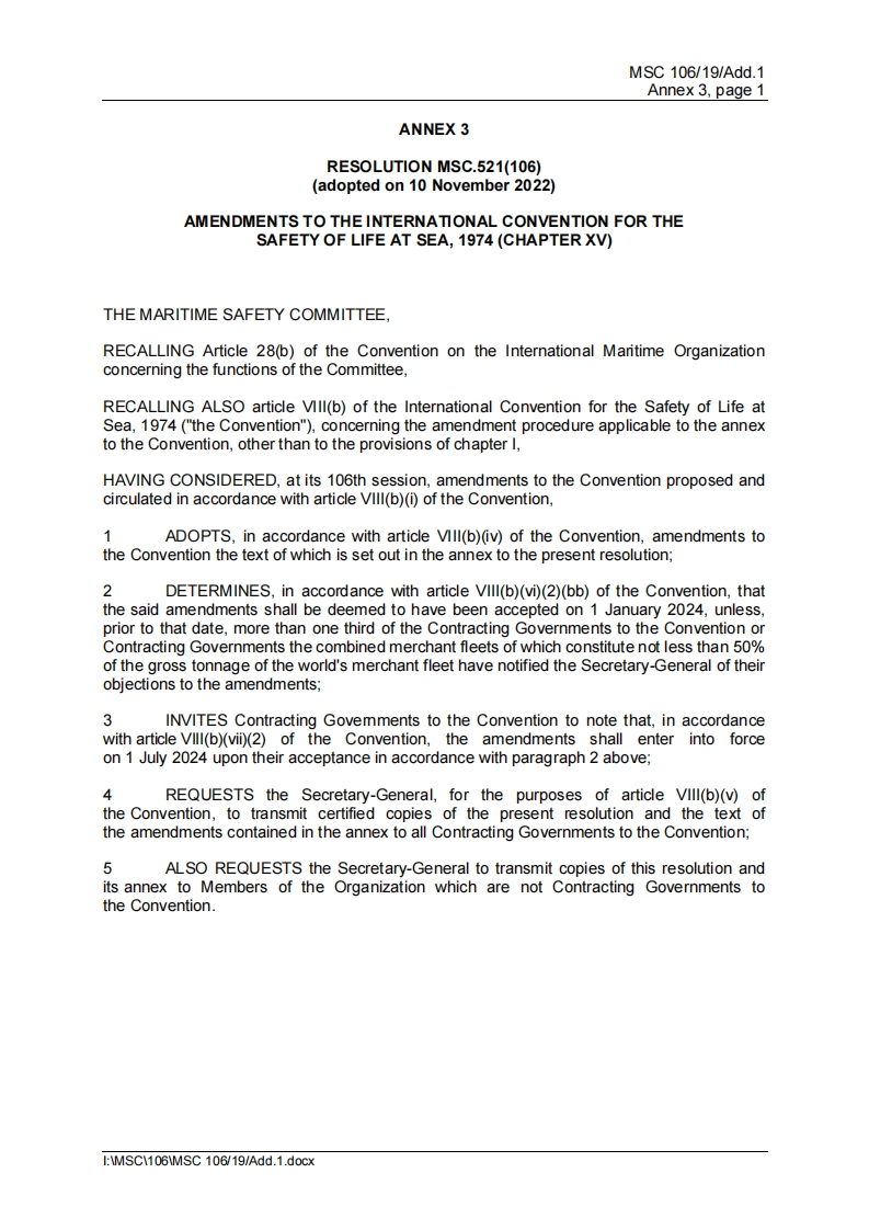 MSC.521(106)-Amendments？to？SOLAS