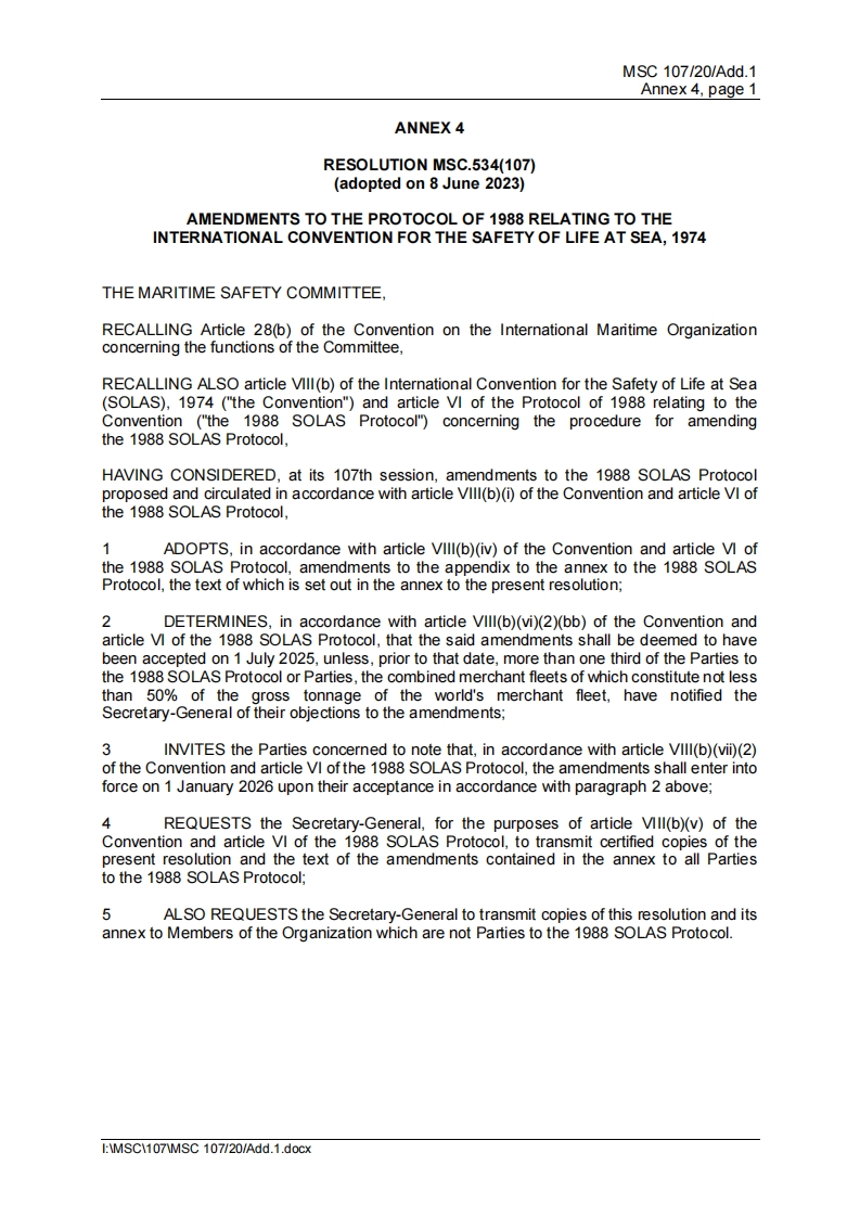MSC.534(107)-Amendmentstothe1988SOLASProtocol