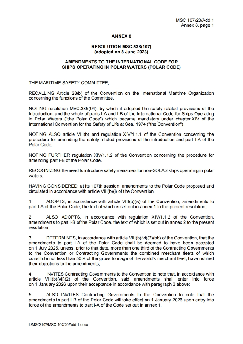 MSC.538(107)-AmendmentstothePolarCode