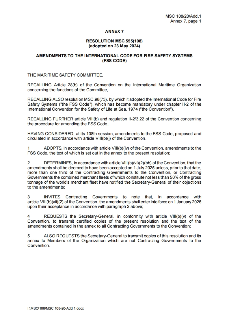 MSC.555(108)？-？Amendments？to？the？FSS？Code