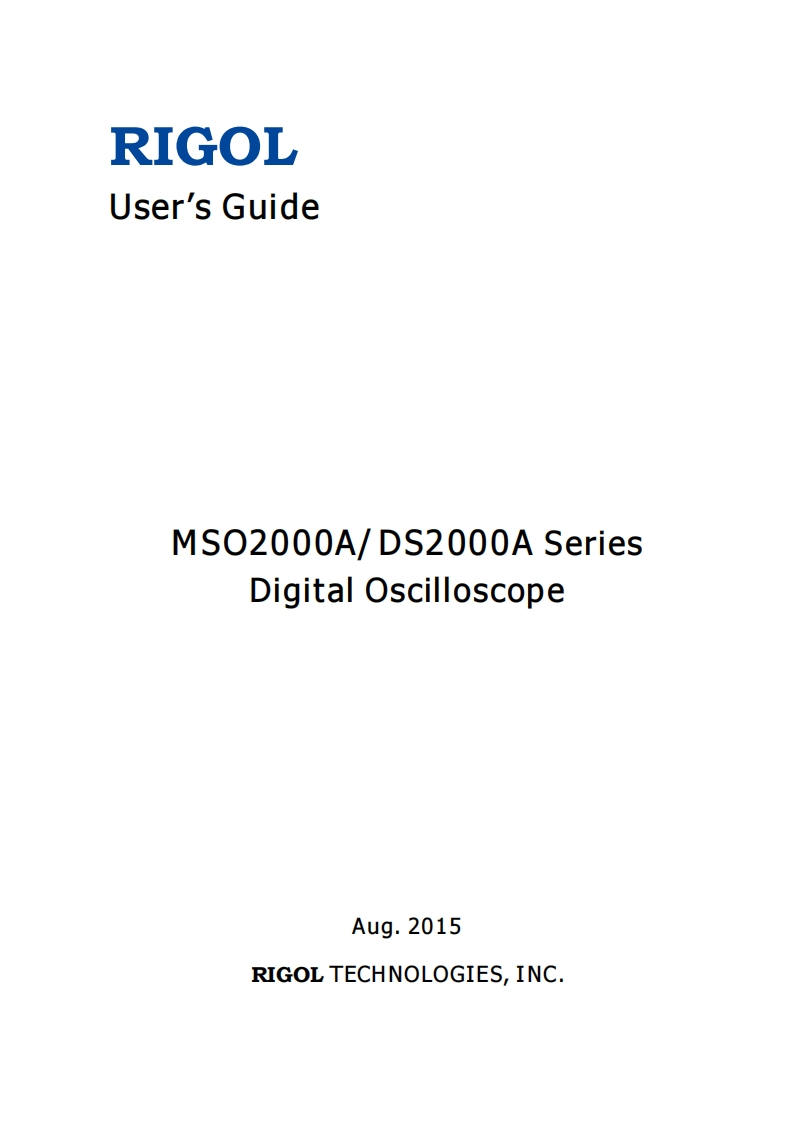 MSO2000A_DS2000A_UserGuide操作说明书手册_EN