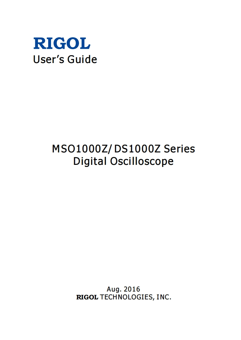 MSO_DS1000Z_UserGuide操作说明书手册_EN-2