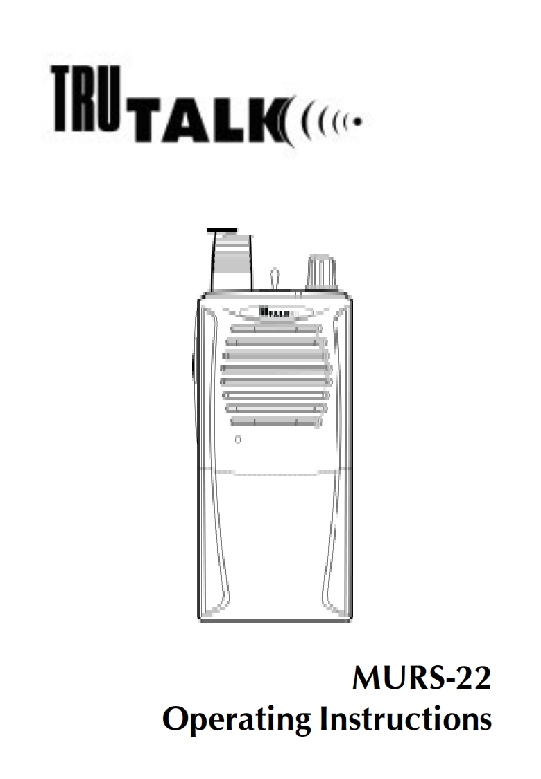 MURS-22操作说明书手册