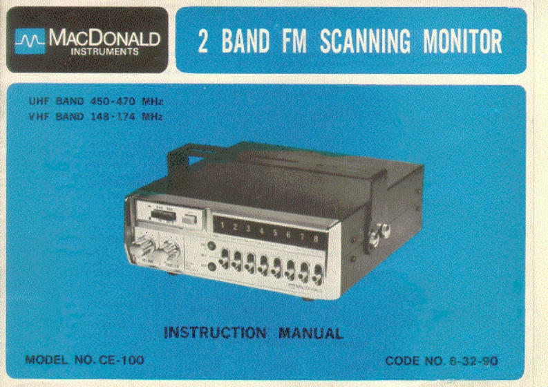 MacDonald_CE-100_(Manual操作说明书手册)