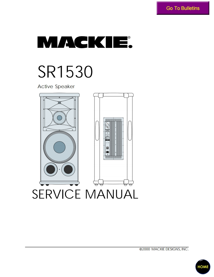 Mackie-SR1530-Service-Manual维修服务手册说明书含电器原理图