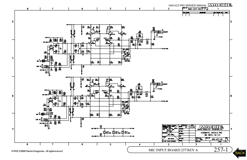 Mackie_1642-VLZ_Pro_Input_Board_Schematic电器原理图s