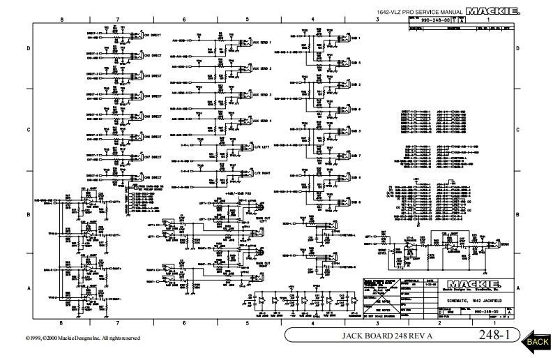 Mackie_1642-VLZ_Pro_Jack_Board_Schematic电器原理图s