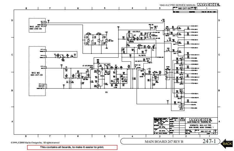 Mackie_1642-VLZ_Pro_Main_(B)_Schematic电器原理图s