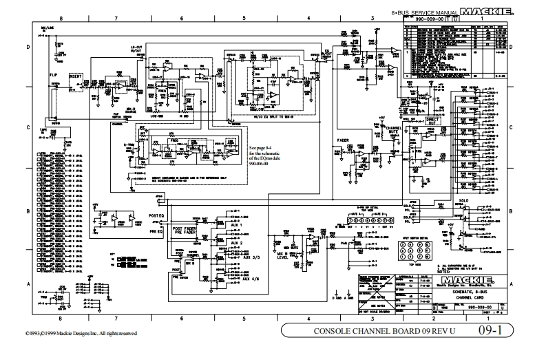 Mackie_8-Bus_Channel_Board_Schematic电器原理图s