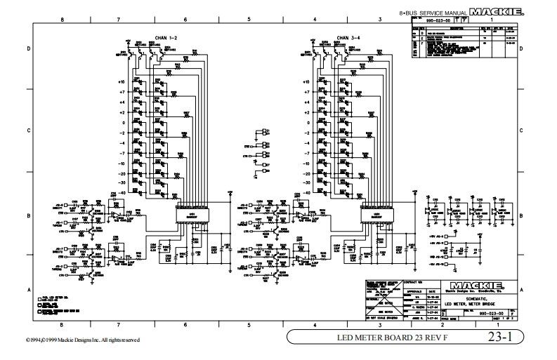 Mackie_8-Bus_LED_Meter_Bridge_Schematic电器原理图s
