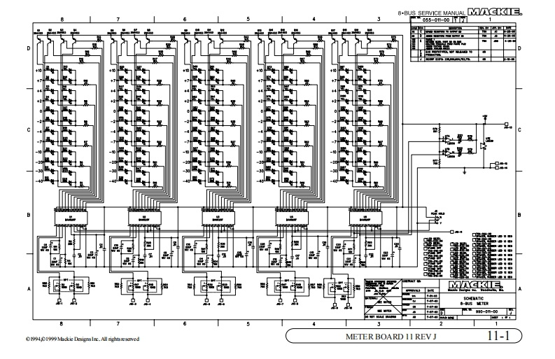 Mackie_8-Bus_Meter_Board_Schematic电器原理图