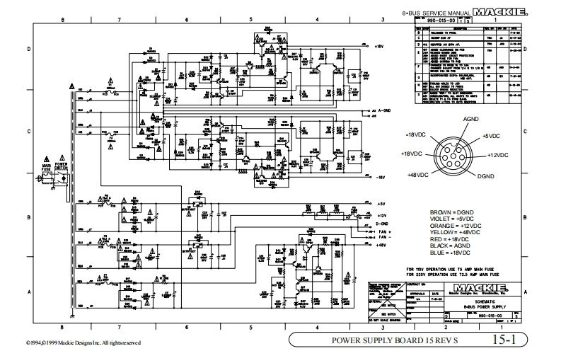 Mackie_8-Bus_Power_Supply_Schematic电器原理图