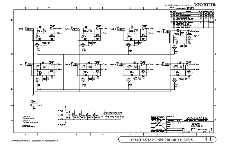 Mackie_8-Bus_Tape_Input_Board_Schematic电器原理图