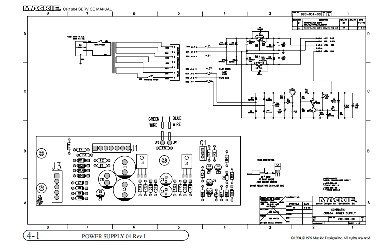 Mackie_CR1604_Power_Supply_Schematic电器原理图