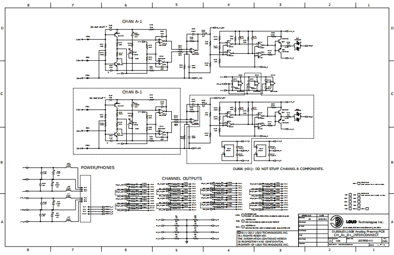 Mackie_DL806-_DL1608_Channel_Board_Schematic电器原理图s