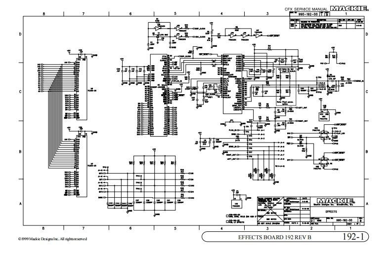 Mackie_Effects_Board_192_(Rev.B)_Schematic电器原理图