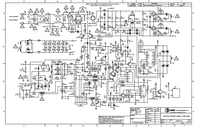 Mackie_FRS1700_Power_Supply_Schematic电器原理图