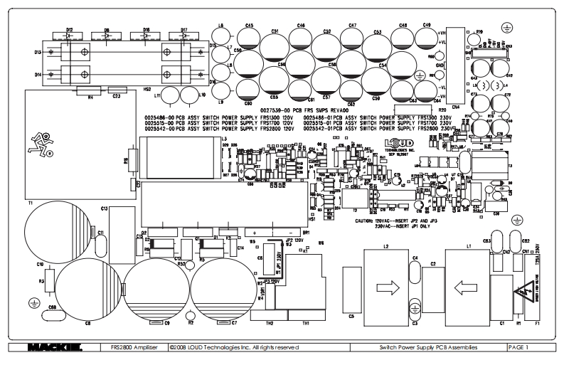 Mackie_FRS2800_Power_Supply_Schematic电器原理图s_-_Layouts