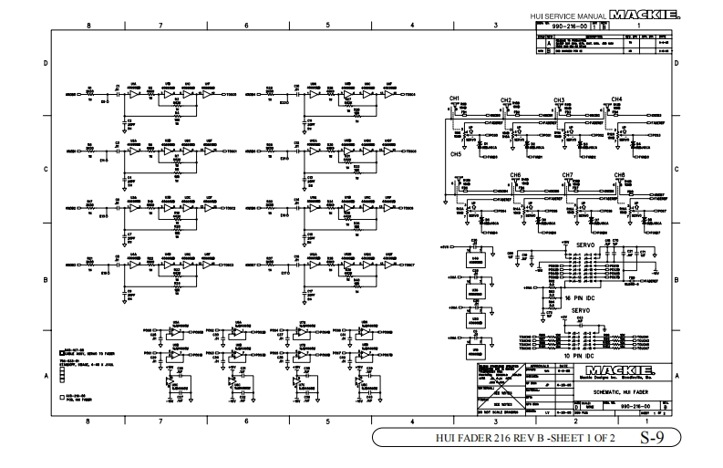 Mackie_HUI_Output_Schematic电器原理图s
