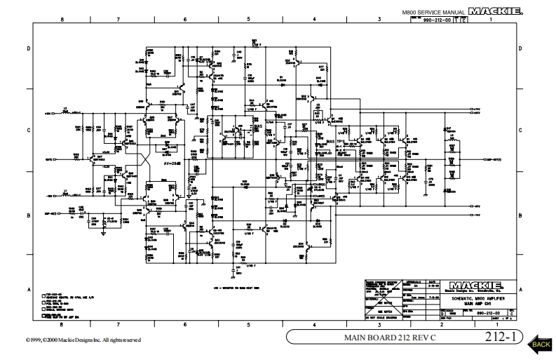 Mackie_M800_Main_Schematic电器原理图s