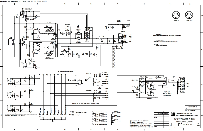 Mackie_MCU2-XT_Power_Supply_Schematic电器原理图