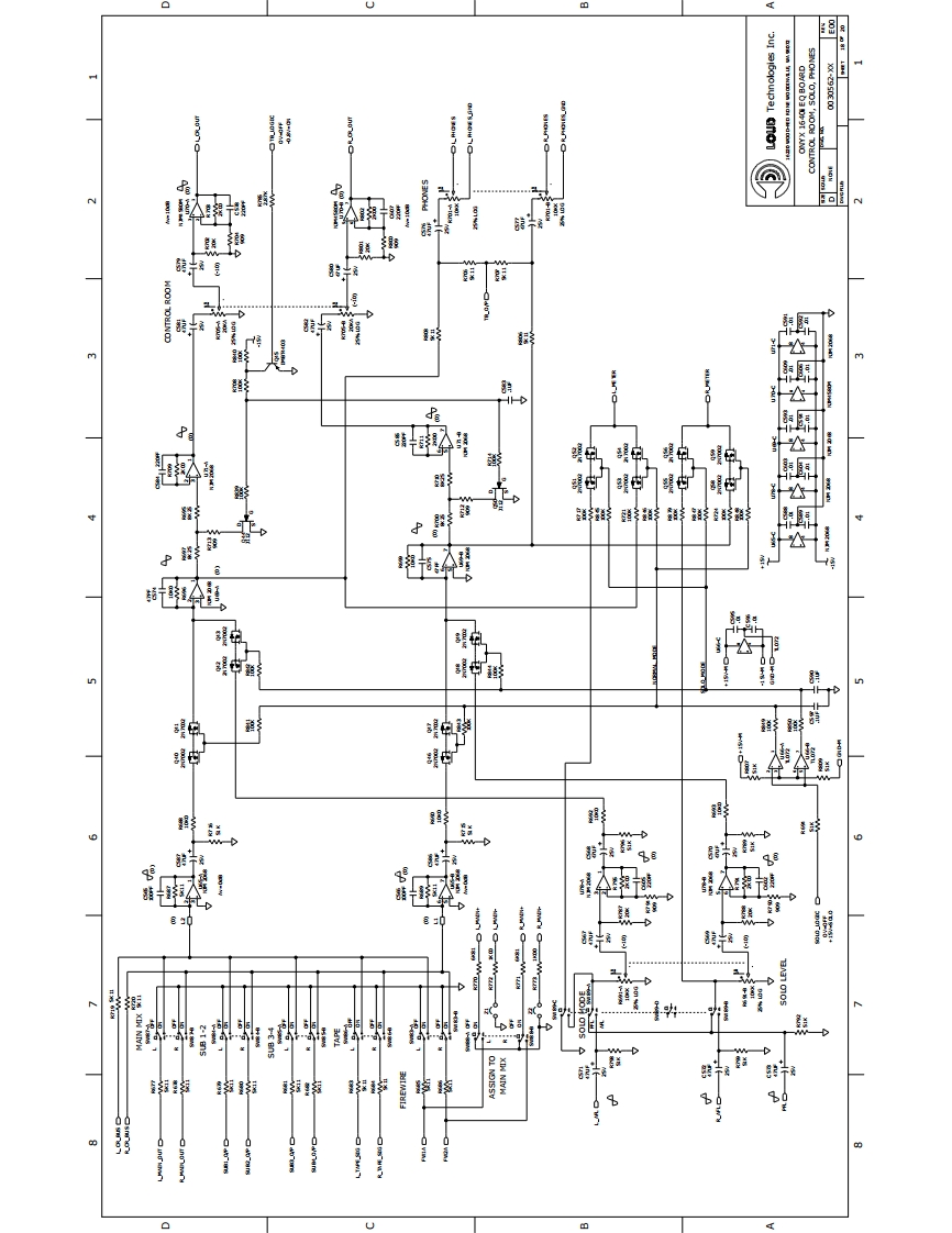 Mackie_Onyx_1640i_Mix_Board_Schematic电器原理图