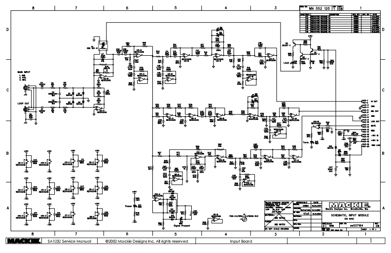Mackie_SA1232_Input_Module_Schematic电器原理图